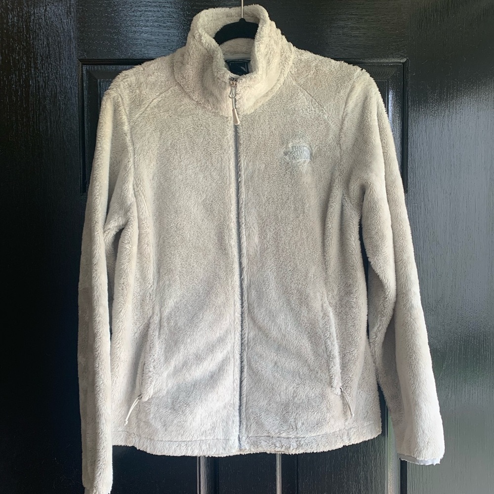 The North Face fuzzy fleece full zip jacket size M